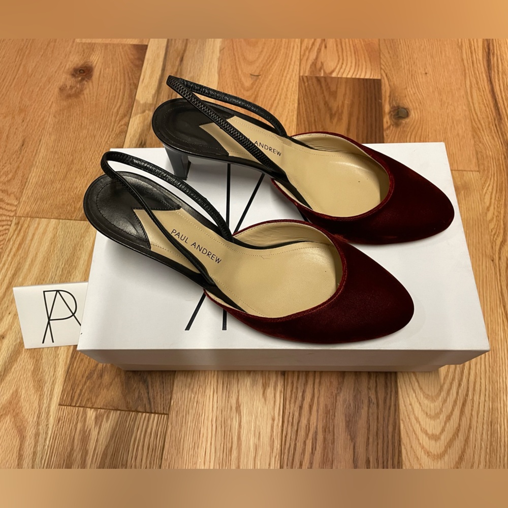Paul Andrew Velvet Slingbacks